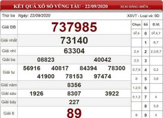 Phân tích KQXSVT ngày 29/09/2020 - xổ số vũng tàu hôm nay