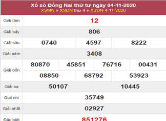 Phân tích XSDN ngày 11/11/2020- xổ số đồng nai cùng chuyên gia