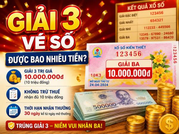 Giải 3 vé số là gì, điều kiện trúng giải