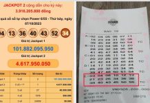 trúng 2 số vietlott 6 45 được bao nhiêu